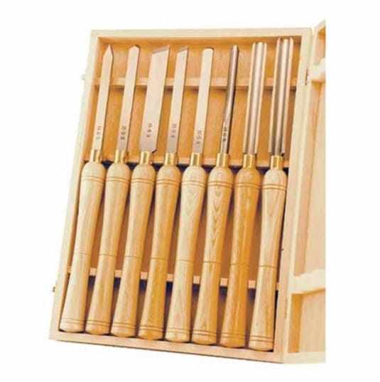 HSS Eight-Piece Chisel Set - Wood Lathe Tools and Accessories